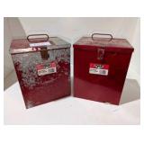 (2) Advance Quality Products Metal Paint Brush Keeper Boxes – Holds 10 Brushes Each – Locking Latch – Painter Storage