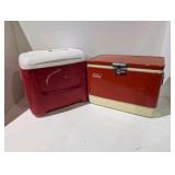 Vintage Coleman Metal Cooler + Igloo Cooler Lot – Classic Camping / Tailgating Coolers