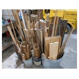 Large Wood Shop Cleanout Lot – Hardwood, Dowels, Trim, Stair Treads, Plywood & Assorted Lumber