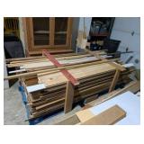 Massive Pallet of Hardwood, Trim & Tongue-and-Groove Lumber – Oak, Pine, Veneer Plywood, Molding & More