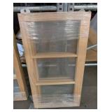 Lot of 5 Jeld-Wen Wood Transom Windows - 28" x 15" - 3 Pane Glass Inserts