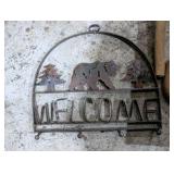 Vintage Northwoods Cabin Decor Lot – Welcome Wall Art, Wooden Tray, MN Wall Hanging, Rustic Crafts & Basket