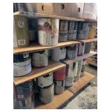 Huge Shop Paint & Finishing Supply Lot – ~150 Gallons Paint, Stain, Sealers, Solvents, Mineral Spirits, Lacquer Thinner, Spray Paint & More