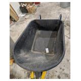True Temper “Total Control” Wheelbarrow – Heavy Duty Poly Tray – Pneumatic Tire – Yard / Construction / Landscaping