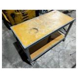 Heavy-Duty Rolling Work Table w/ Bottom Shelf & Locking Casters - 24" x 48"