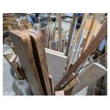 Large Wood Shop Cleanout Lot – Hardwood, Dowels, Trim, Stair Treads, Plywood & Assorted Lumber