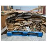 Massive Pallet of Hardwood, Trim & Tongue-and-Groove Lumber – Oak, Pine, Veneer Plywood, Molding & More