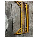 Complete Rolling Scaffold Set - 2 Sections, Casters, Cross Braces & 2 Planks