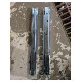 22" side mount drawer slides, two folding l brackets, handle