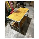 Heavy-Duty Rolling Work Table w/ Bottom Shelf & Locking Casters - 24" x 48"