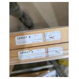 Lot of 5 Jeld-Wen Wood Transom Windows - 28" x 15" - 3 Pane Glass Inserts