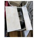 Large Pallet of Ceramic & Porcelain Tile, Trim Pieces, Mortar/Adhesives + Mixing Drill & 3 Paddle Mixers – American Olean, Italian Tile