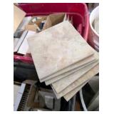 Large Pallet of Ceramic & Porcelain Tile, Trim Pieces, Mortar/Adhesives + Mixing Drill & 3 Paddle Mixers – American Olean, Italian Tile