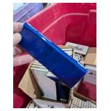 Large Pallet of Ceramic & Porcelain Tile, Trim Pieces, Mortar/Adhesives + Mixing Drill & 3 Paddle Mixers – American Olean, Italian Tile