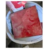 Large Pallet of Ceramic & Porcelain Tile, Trim Pieces, Mortar/Adhesives + Mixing Drill & 3 Paddle Mixers – American Olean, Italian Tile