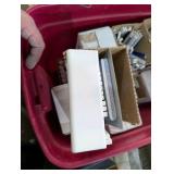 Large Pallet of Ceramic & Porcelain Tile, Trim Pieces, Mortar/Adhesives + Mixing Drill & 3 Paddle Mixers – American Olean, Italian Tile