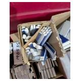 Large Pallet of Ceramic & Porcelain Tile, Trim Pieces, Mortar/Adhesives + Mixing Drill & 3 Paddle Mixers – American Olean, Italian Tile
