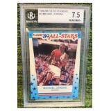 1989-90 Fleer All Star Sticker Michael Jordan BGS 7.5 NM
