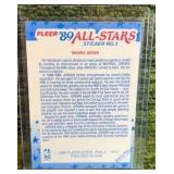 1989 Fleer All Stars Sticker #3 Michael Jordan Chicago Bulls