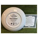 Michael Jordan "RECORD 72 WINS" Plate by Upper Deck and Bradford Exchange W COA