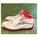 Air Jordan 18 OG White Varsity Red Sneakers Used  Size 13 - Fair Condition