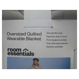 Room Essentials 60x80in Oversized Quilted Wearable Blanket Gray