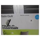 Twin/Twin Extra Long Satin Quilt Dark Gray - Room Essentials