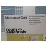 Twin/Twin Extra Long Matelasse Quilt Light Blue - Room Essentials
