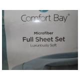 Comfort Bay Microfiber Full Sheet Set, Stone Blue