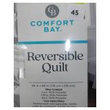 Comfort Bay Reversible Quilt, 86in x 86in