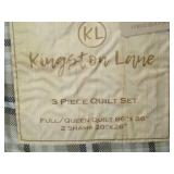 Kingston Lane 3 Piece Quilt Set Full/Queen, Brown/Black/Tan