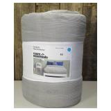 Full/Queen Corduroy Plaid Comforter Gray - Room Essentials