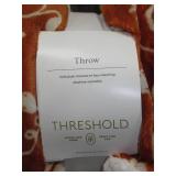 Threshold Plush Pumpkin Throw with Faux Shearling Reverse 50x60"  (set of 2)