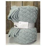 Chunky Chenille Throw Soft Green - Threshold