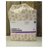 Room Essentials Queen Microfiber Sheet Set Pink Leopard Print