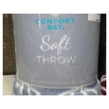 Comfort Bay - Soft Throw 50in x 60in, Blue & Purple  (set of 2)