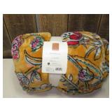 Oversized Printed Floral Primalush Throw Blanket Gold - Threshold