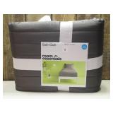Full/Queen Satin Quilt Dark Gray - Room Essentials