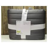 Full/Queen Satin Quilt Dark Gray - Room Essentials