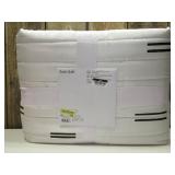 Full/Queen Satin Quilt White/Black - Room Essentials