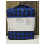 Room Essentials Queen Microfiber Sheet Set Blue/Black Gingham
