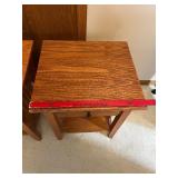Solid Wood Mission Style End Tables with Drawers - Set of 2