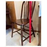 Windsor High-Back Spindle Chair - Vintage Oak Finish