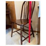 Windsor High-Back Spindle Chair - Vintage Oak Finish
