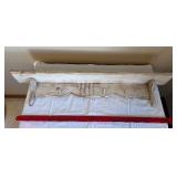 Wall Shelf - Rustic Farmhouse Scalloped Front Edge, Whitewashed Wood Display