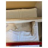 Wall Shelf - Rustic Farmhouse Scalloped Front Edge, Whitewashed Wood Display