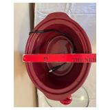 Crock-Pot Slow Cooker - Red Enamel with Glass Lid, 3-Setting Dial