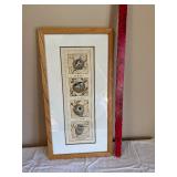 Nest Art Print - Framed 4-Season: Spring, Summer, Autumn, Winter