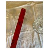 Pressed Glass Serving Set - 4-Piece Clear Glass with Rectangular Dish & Bowls