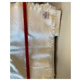 Set of 4 Throw Pillows - Geometric Diamond Pattern and Cream Blanket